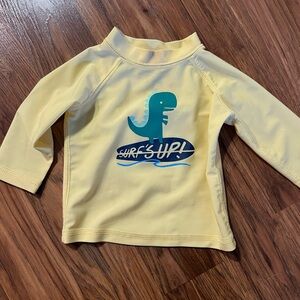 First Impressions Yellow and Blue Dinosaur Rashguard